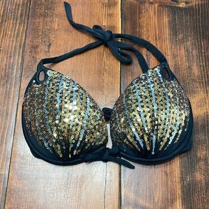Push up sequin Bikini top